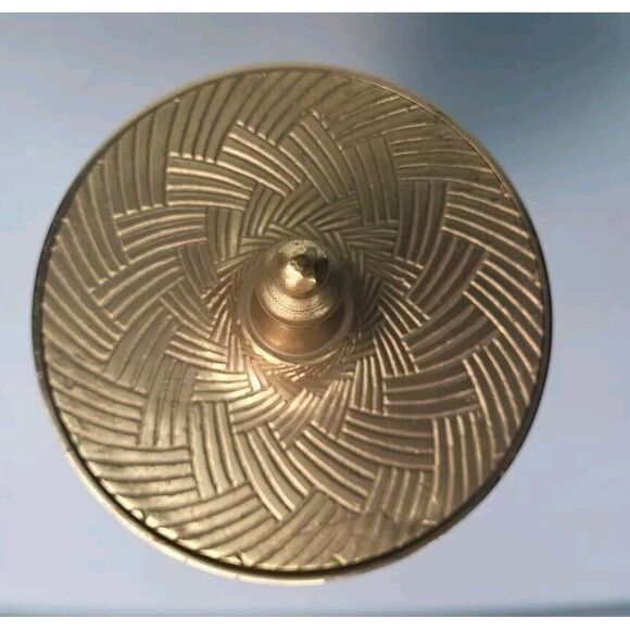 Bombay‎ Solid Brass Footed Urn Compote Jar w/ Lid 9.5" Ornate Detail 90s Vintage - Picture 7 of 10